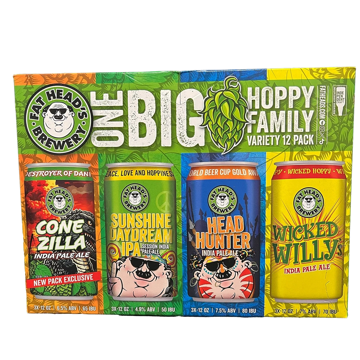 Fat Heads Hoppy Family IPA Variety  12pk Cn
