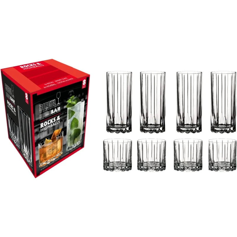 Riedel Drink Specific Glassware Rocks & Highball Set 8Pk