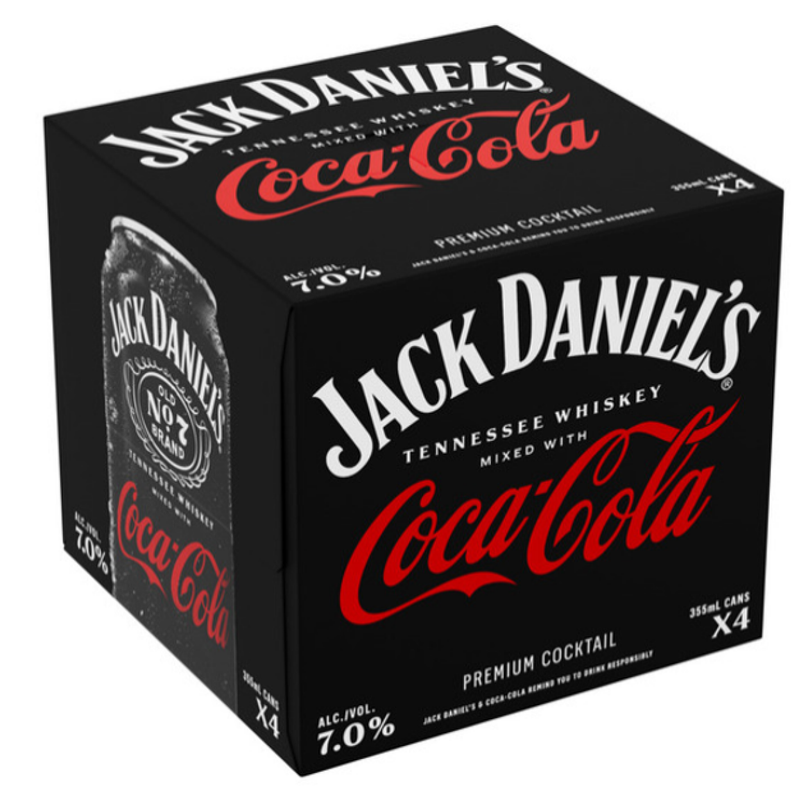 Jack Daniels & Coca 4pk Can