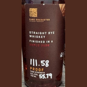 Rare Character Straight Rye Maple Cask 111.58 Pr