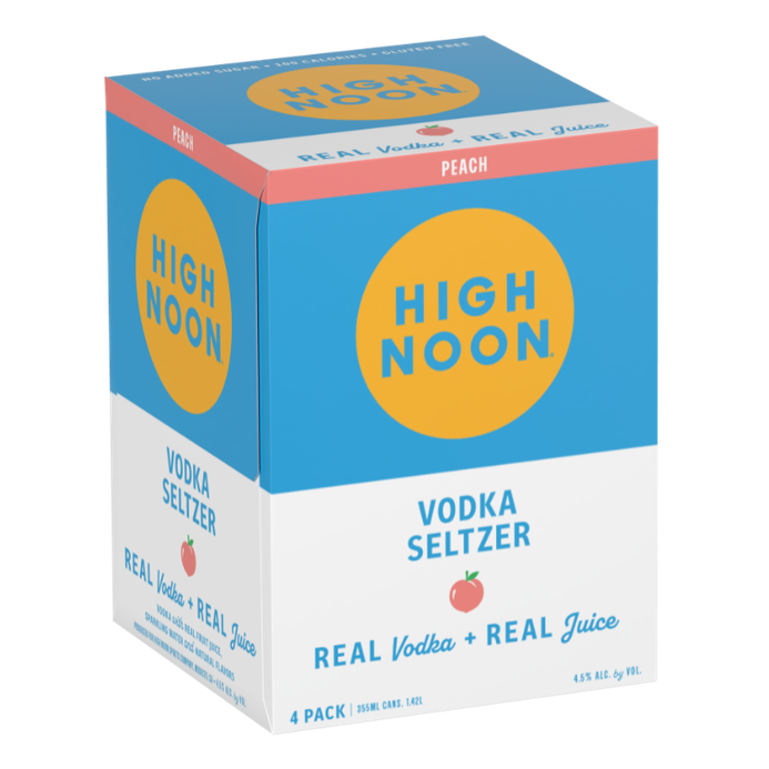 High Noon Hard Seltzer Peach  12oz Can