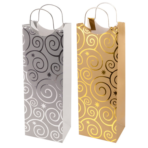True Flashing Bulbs Metal Handle Wine Gift Bag