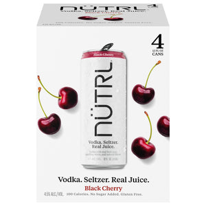 Nutrl Black Cherry Vodka Seltzer  4pk Cn