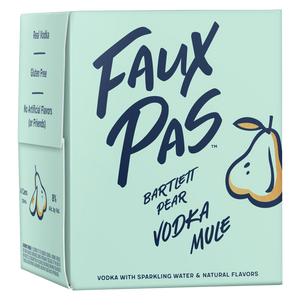 Faux Pas Bartlett Pear Vodka Mule 4pk Can