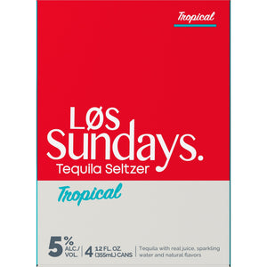 Los Sundays Tequila Seltzer Tropical Pack  4pk Cn