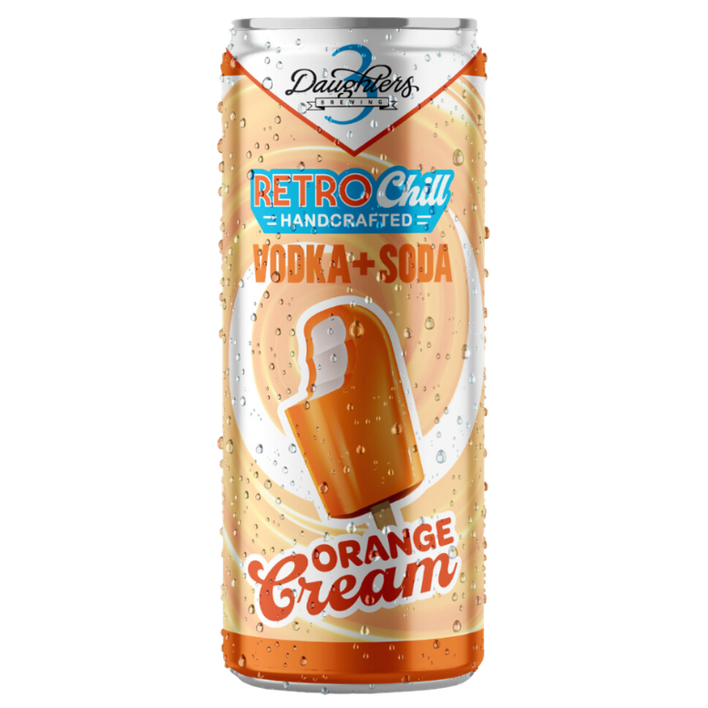3 Daughters Orange Cream Vodka Soda  4pk Cn