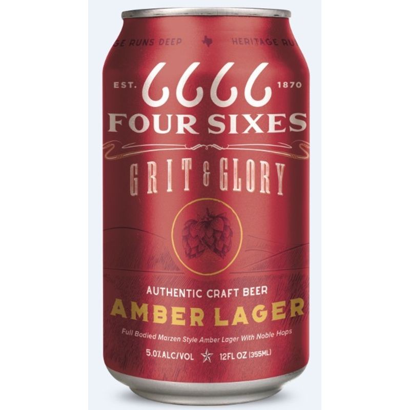 Four Sixes Amber Lager  6pk Cn