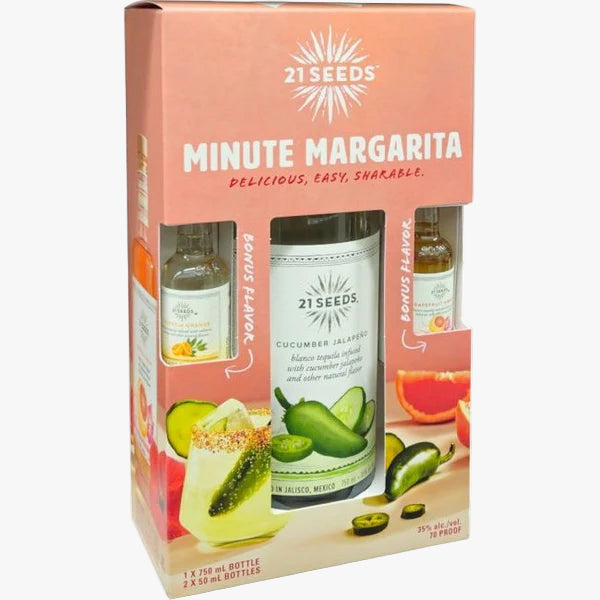 21 Seeds Cucumber Jalapeno Tequila Giftset w/2 50ml