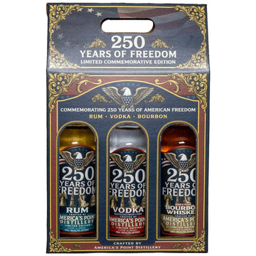 250 Years of Freedom Rum Vodka Bourbon Giftset 3pk 750ml