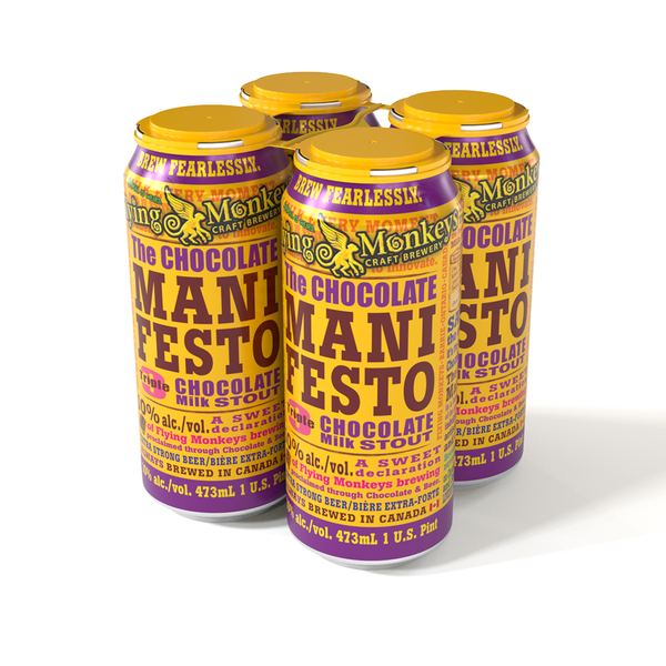 Flying Monkeys Manifesto Chocolate Stout  4pk Cn