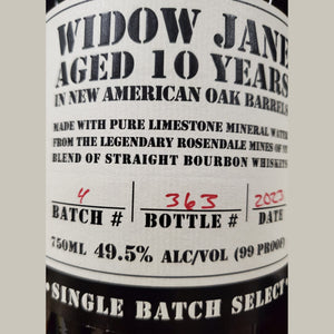 Widow Jane 10Yr Luekens Single Barrel Select Bourbon