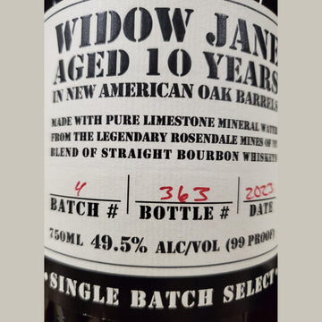 Widow Jane 10Yr Luekens Single Barrel Select Bourbon