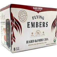 Flying Embers Cherry Hibiscus Kombucha  6pk Cn