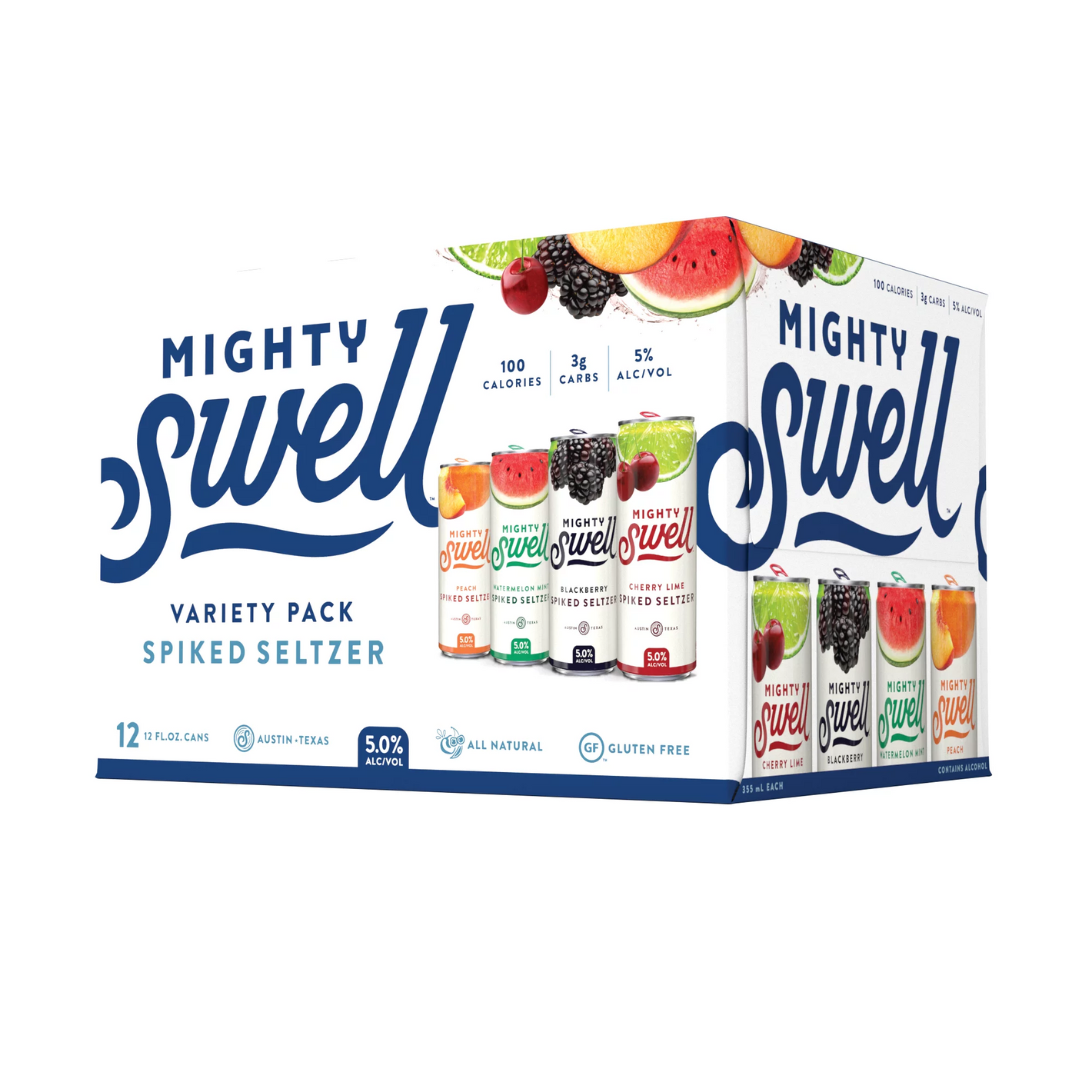 Mighty Swell Variety Seltzer  12pk Cn