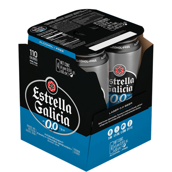 Estrella Galicia 0.0  4pk Cn
