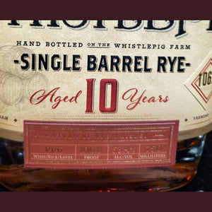 WhistlePig 10yr Single Barrel Select Rye