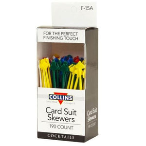 Collins Card Suit Skewers 190Ct