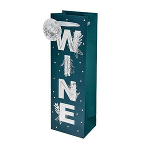 WINE Floral Gift Bag