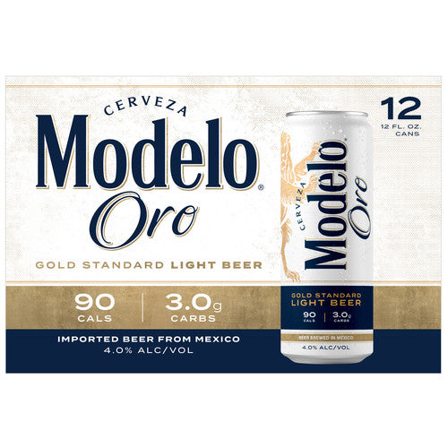 Modelo Oro Light Beer  12pk Cn