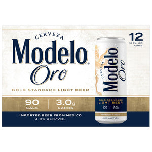 Modelo Oro Light Beer  12pk Cn