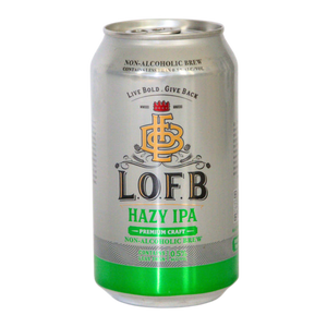 LOFB Hazy IPA N.A.  6pk Cn