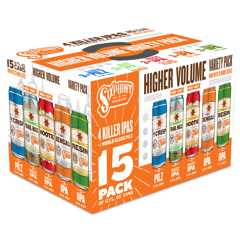 Sixpoint Higher Volume IPA Variety  15pk Cn