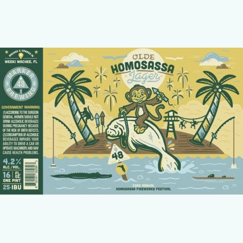 Marker 48 Olde Homosassa Lager  4pk Cn