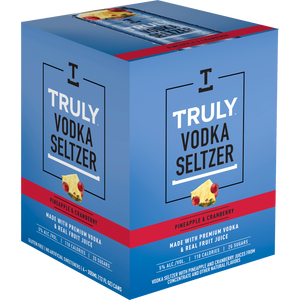 Truly Pinepple Cranberry Vodka Seltzer  4pk Cn
