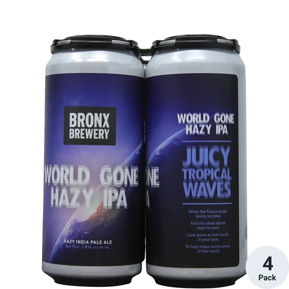 Bronx World Gone Hazy IPA  4pk Cn