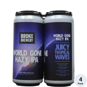 Bronx World Gone Hazy IPA  4pk Cn