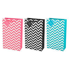 Assorted 2 Bottle Chevron Gift Bag