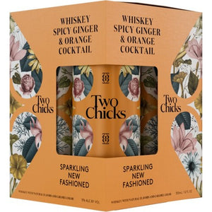 Two Chicks Whiskey Spicy Ginger & Orange Cocktail  4pk Cn