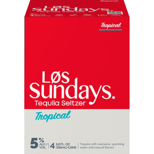 Los Sundays Tequila Seltzer Tropical Pack  4pk Cn