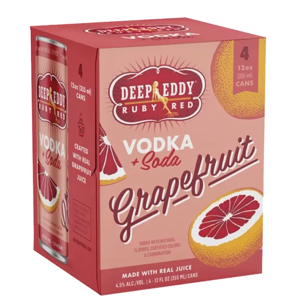 Deep Eddy Ruby Red Grapefruit Vodka Soda  Cn