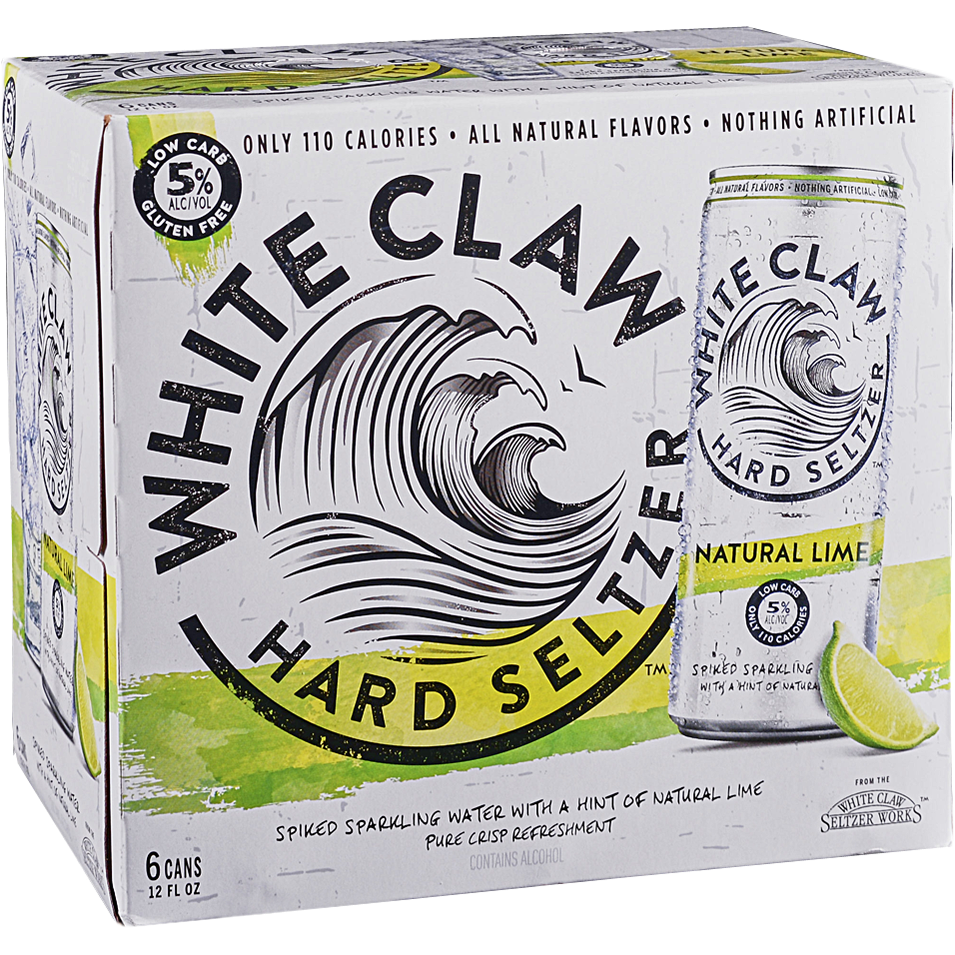 White Claw Natural Lime  6pk Cn