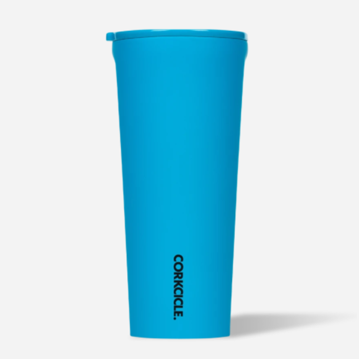 Corkcicle Tumbler Neon Lights Neon Blue 24oz