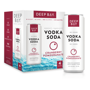 Deep Bay Vodka Soda Cranberry Pomegranate  4pk Cn