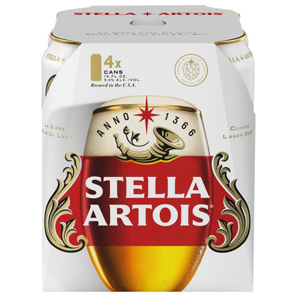 Stella Artois  4pk Cn