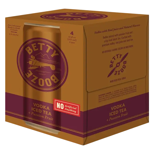 Betty Booze Vodka Iced Tea Passion Fruit 4pk