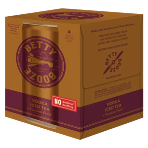 Betty Booze Vodka Iced Tea Passion Fruit 4pk