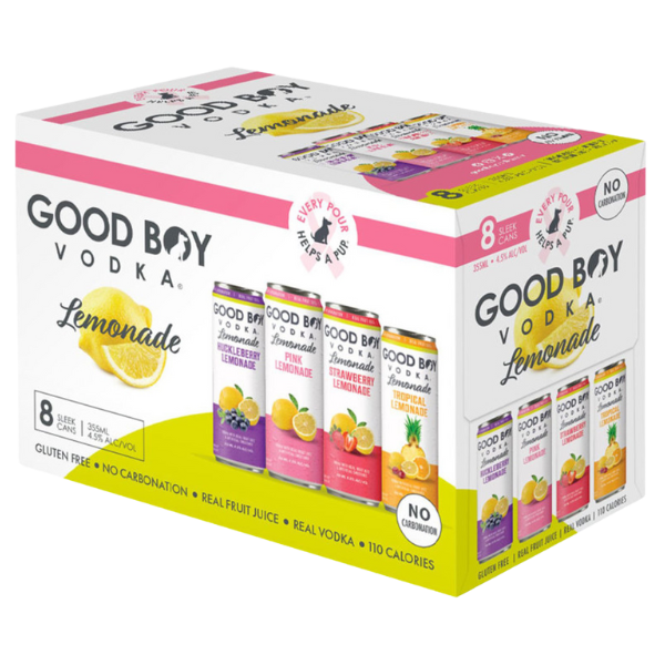 Good Boy Vodka Lemonade Variety  8pk Cn