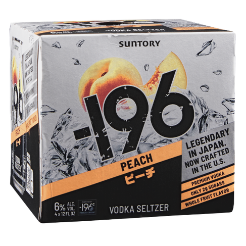 196 Peach Vodka Seltzer   Cn