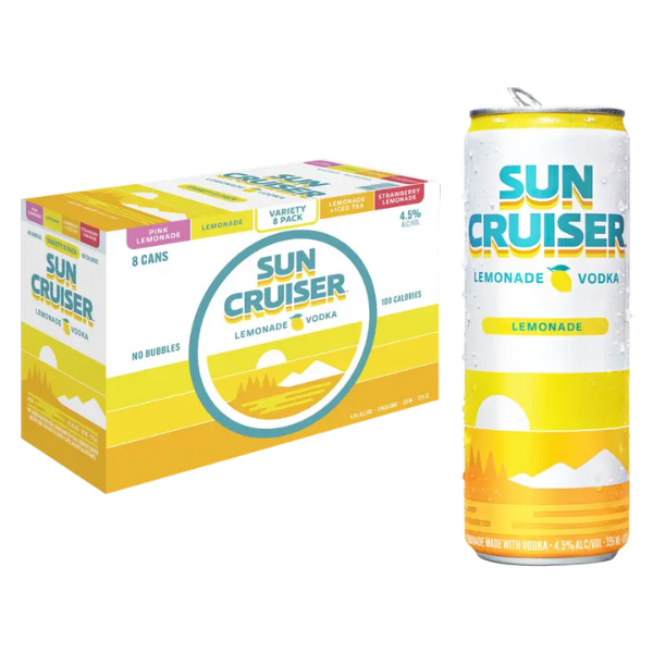 Sun Cruiser Lemonade Vodka Variety 8pk 12oz Cn
