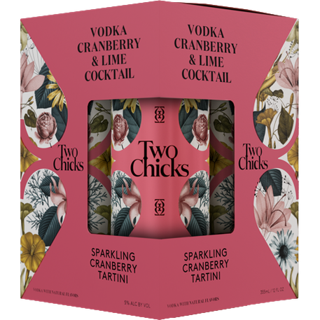 Two Chicks Cranberry & Lime Cocktail  4pk Cn