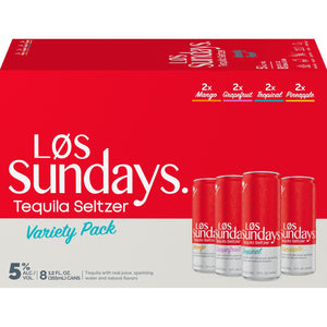 Los Sundays Tequila Seltzer Variety Pack  8pk Cn