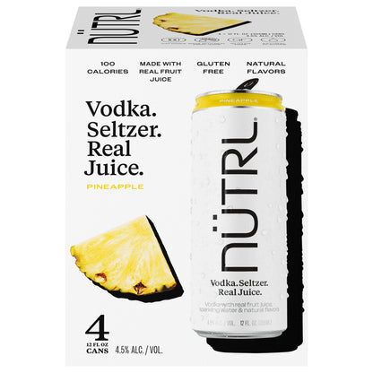 Nutrl Pineapple Vodka Seltzer  4pk Cn