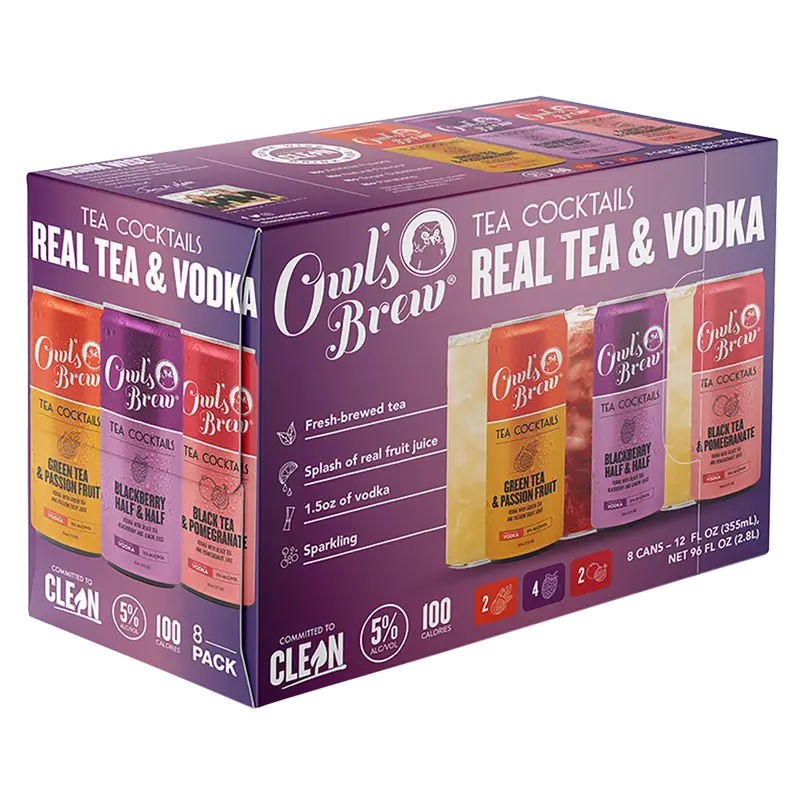 Owls Brew Tea Cocktails Variety