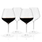 Viski Reserve Inez Crystal Burgundy Glasses 4Pk