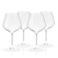 Viski Reserve Inez Crystal Burgundy Glasses 4Pk