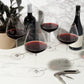 Viski Reserve Inez Crystal Burgundy Glasses 4Pk